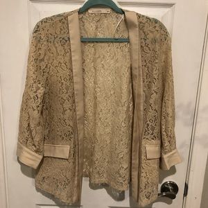 Ellison tan lace blazer size L women